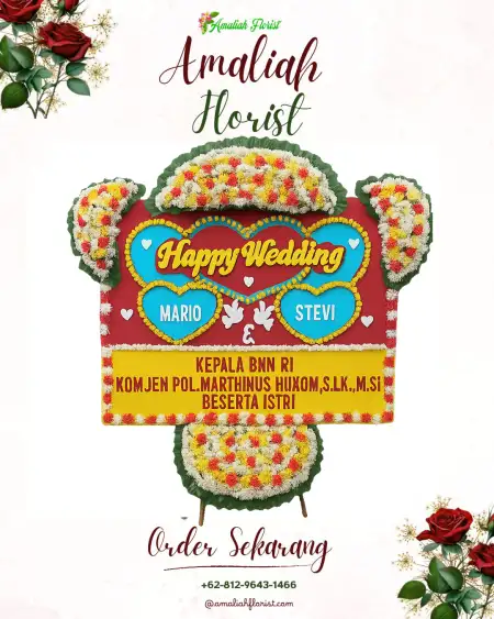 Papan Bunga Pernikahan Bongkot